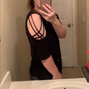 Size large cold shoulder top